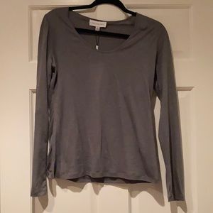 Something Navy Luxe Rose Long Sleeve Crew Tee